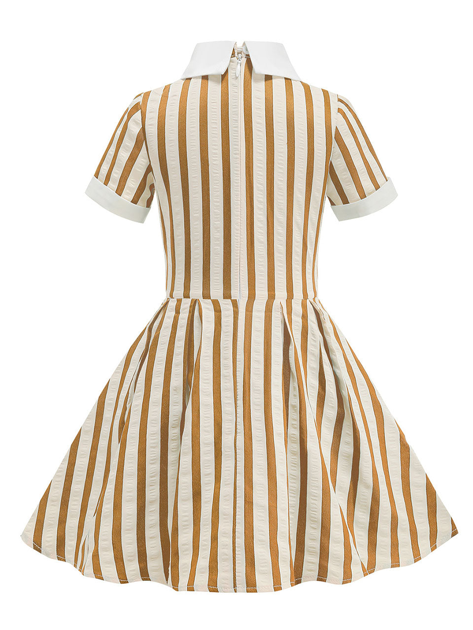 Kids Little Girls' Dress Stripe Peter Pan Collar 1950S Vintage Dress