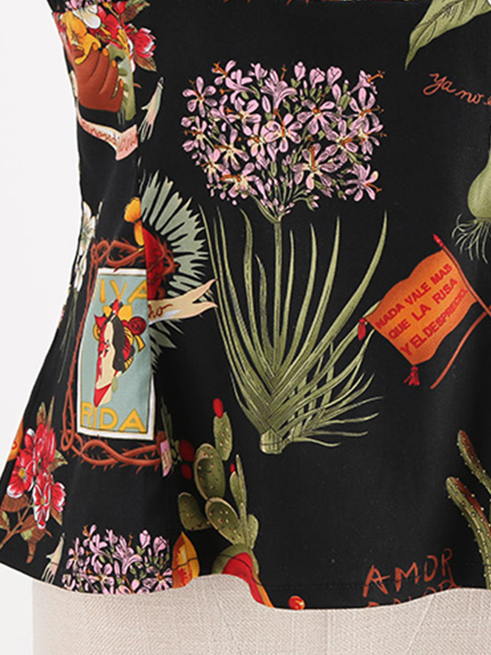 Regencycore 1950s Puff-Sleeve Ruched Top