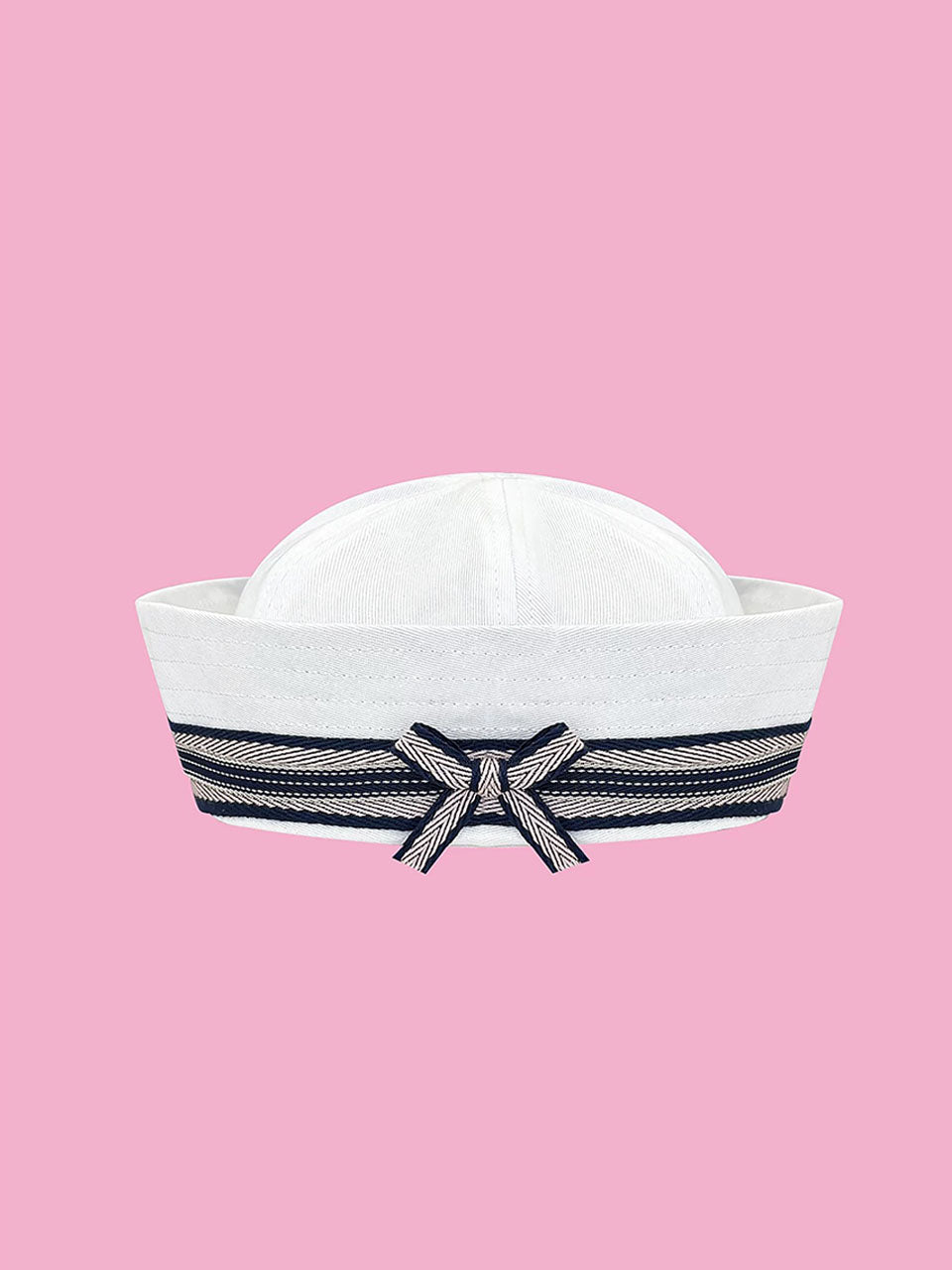 Retro White Canvas Salior Hat