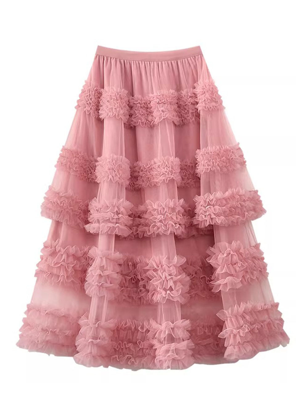 Ruffle Layered Flowy Vintage Circle Skirt