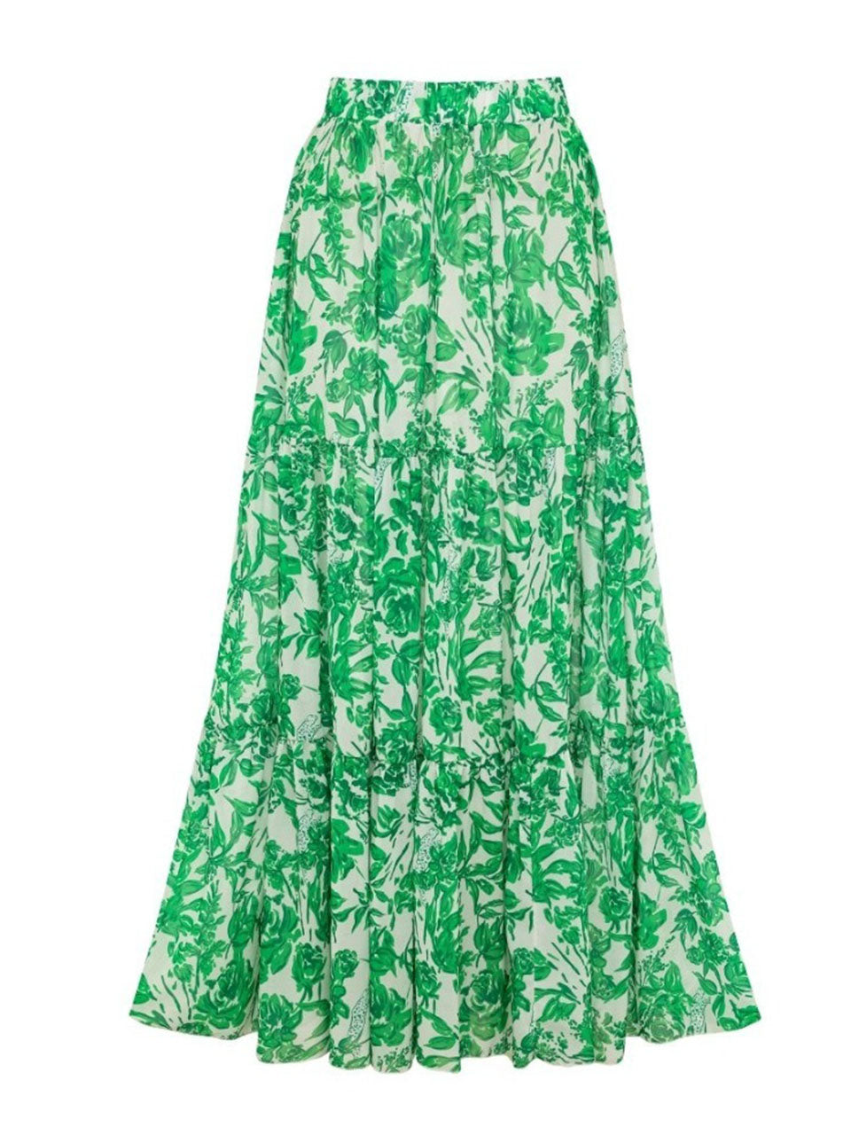 2PS Green Floral Halter One-Piece Swimsuit