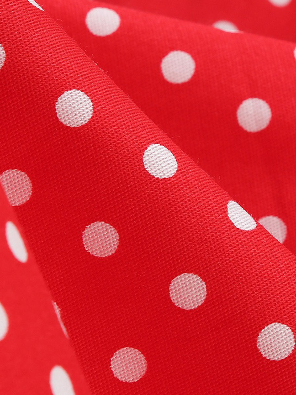 1950s Vintage Polka Dot Spaghetti Strap U-Neck Retro Swing Dress