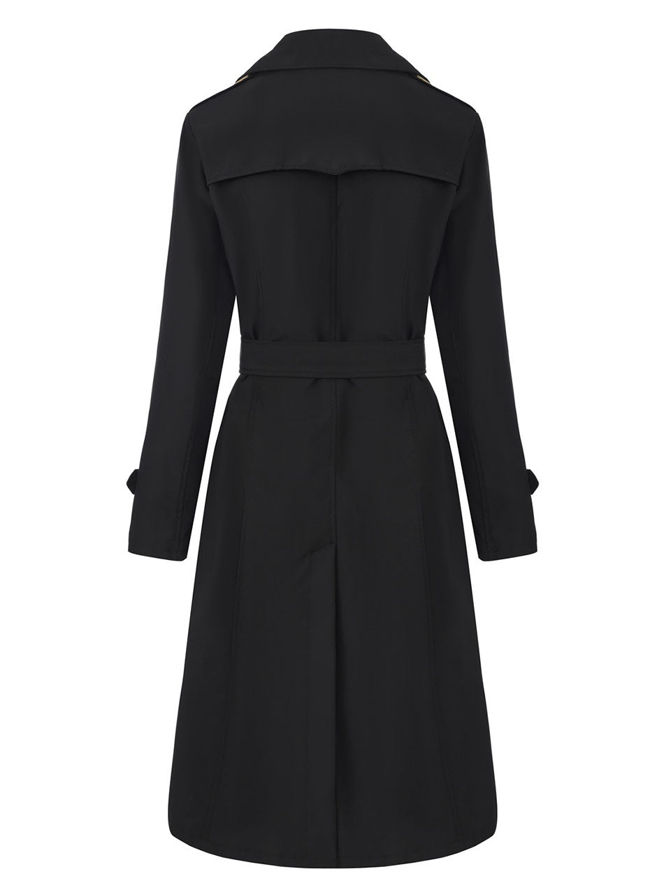 Black Double-Breasted Trench Coat