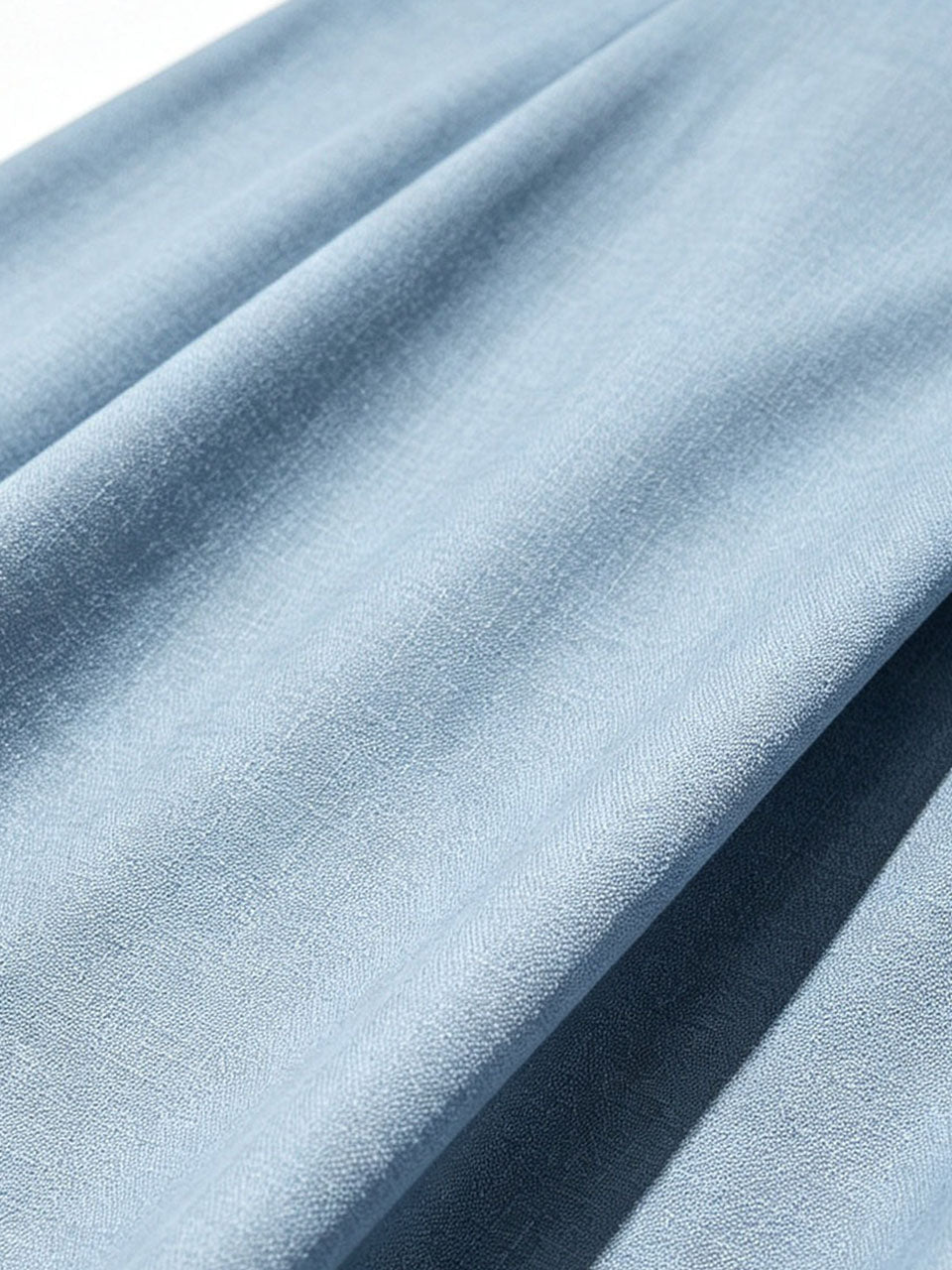 1950s Light Blue Lapel Neck Button Front Swing Dress