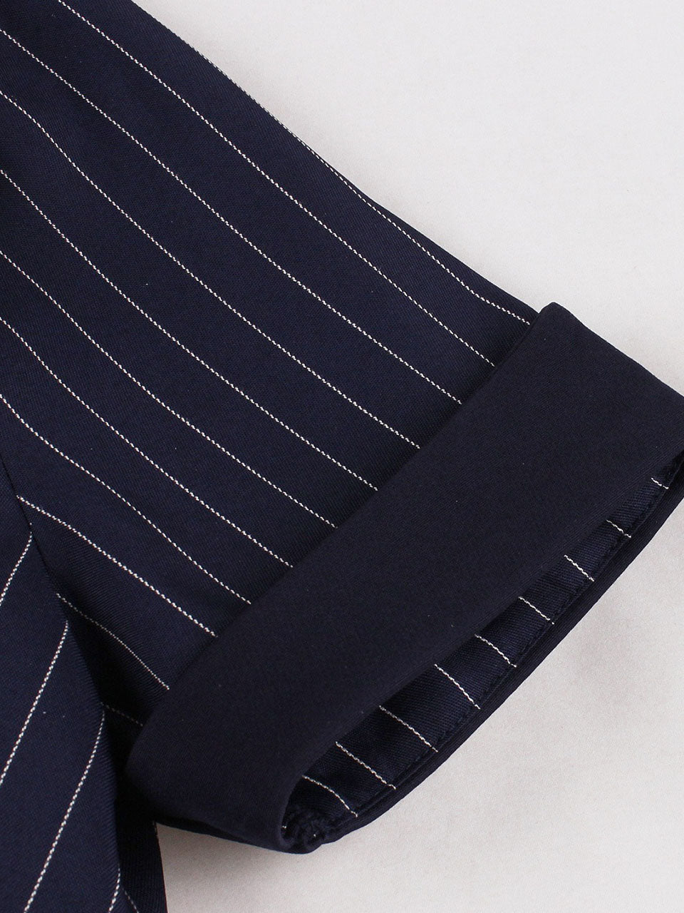 Vintage 1950s Navy Pinstripe Shirt Swing Dress