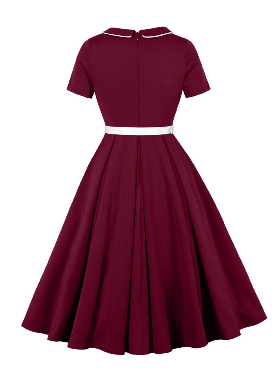 Navy Peter Pan Bowknot 1950s Vintage Dress