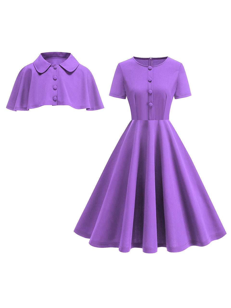 Classic Short Sleeveless 50S Swing Christmas Dress