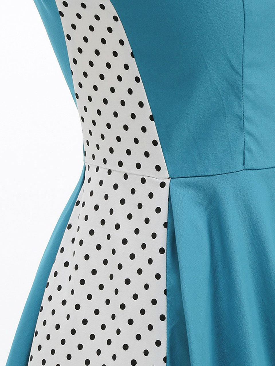 1950s Vintage Polka Dot Sleeveless Retro Swing Dress