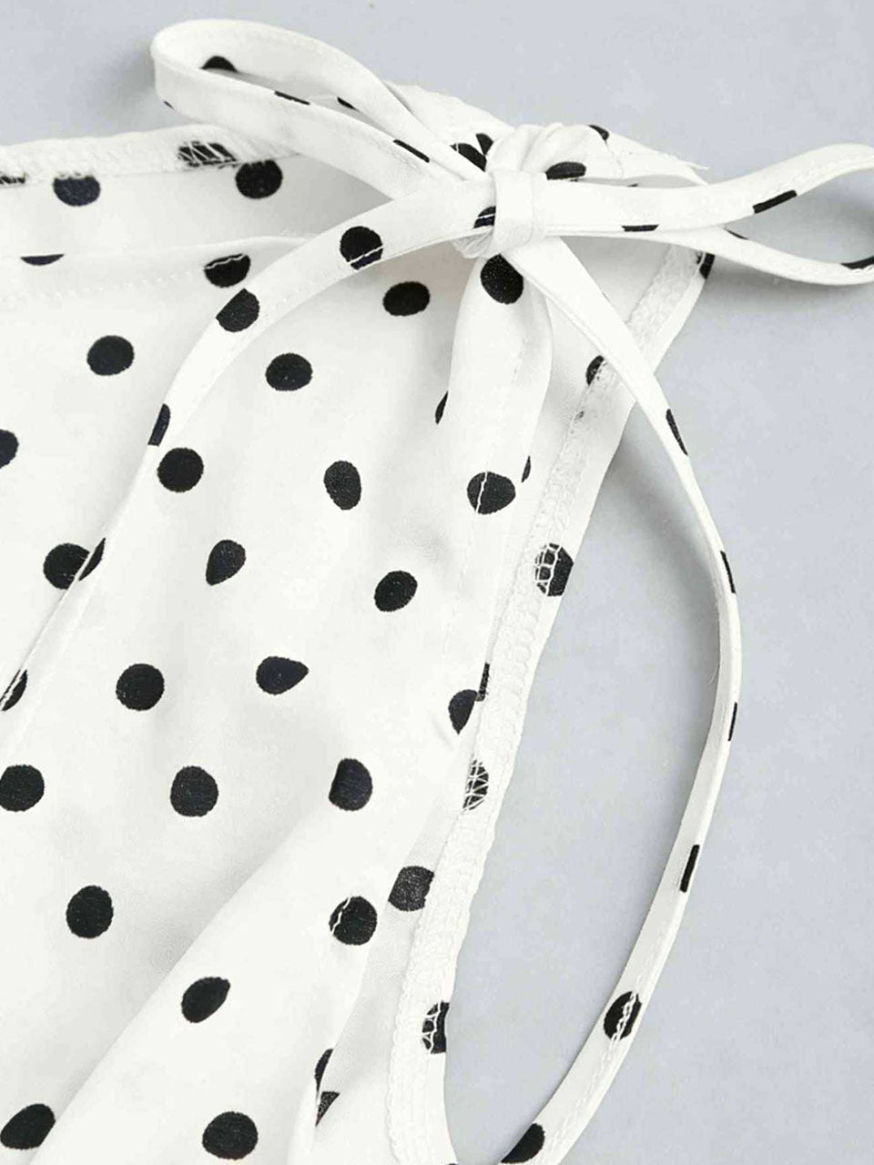 Vintage Polka Dot Satin Top