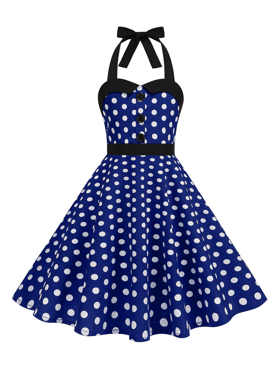 Kids Little Girls' Dress Halter Polka Dots Sleeveless Cotton 1950S Vintage Dress