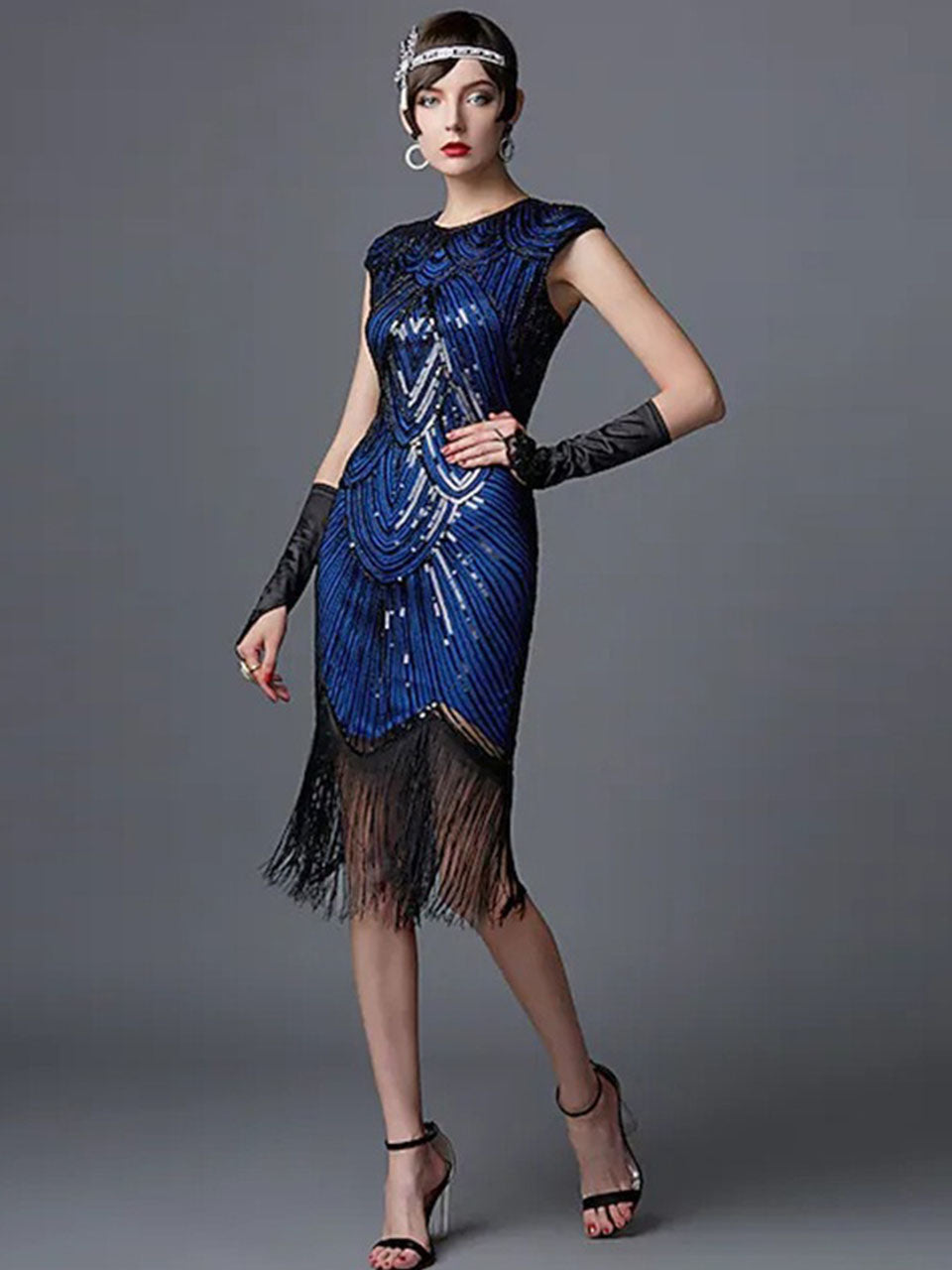 Spaghetti Straps Wine Red  Fringed Roaring 1920s Great Gatsby Dress