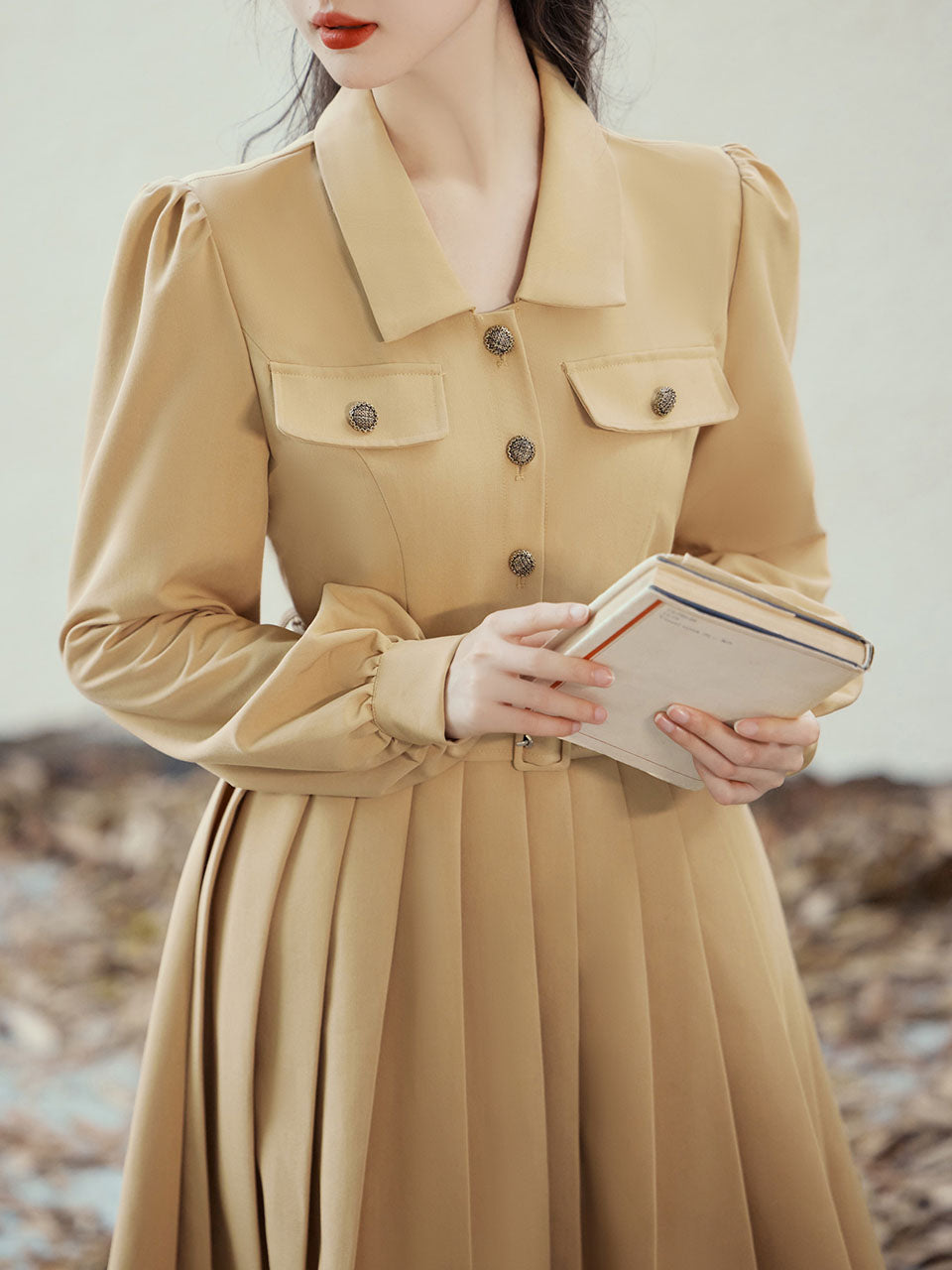 Khaki 1950S Windbreaker Dress