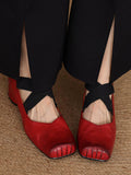 Strappy High Heels Mary Jane Shoes  Ballet Genuine Leather Shoes