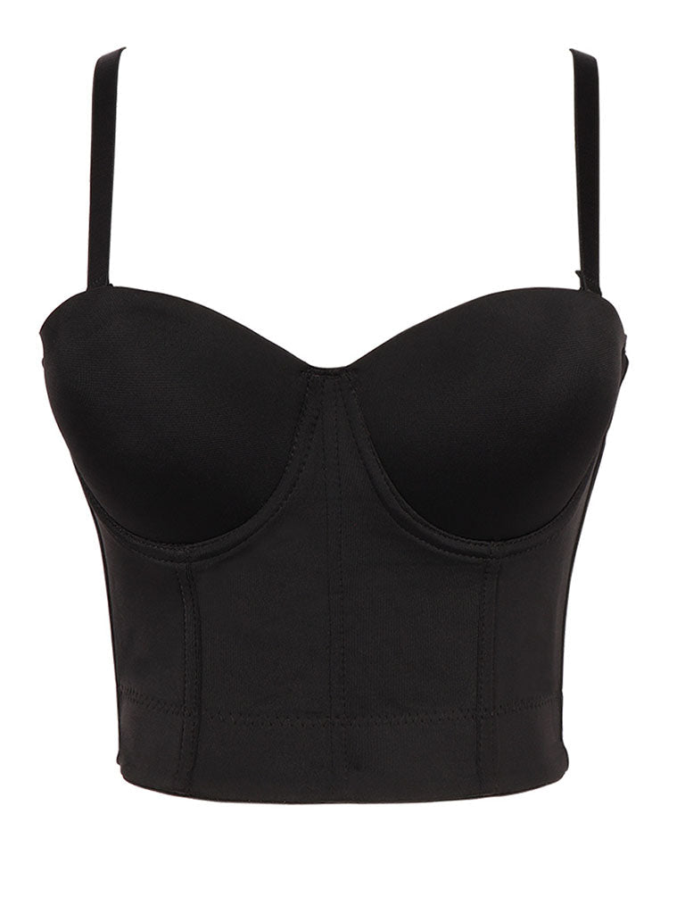 Solid Color Corset Camisole Top