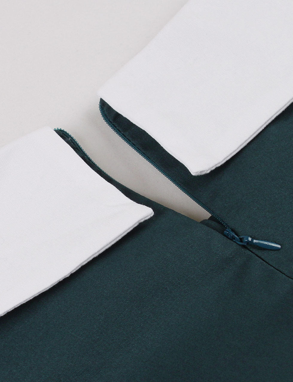 Peacock Blue Peter Pan Collar 1950s Vintage Swing Dress