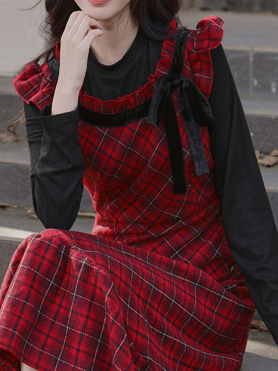 Red Plaid Christmas Dress