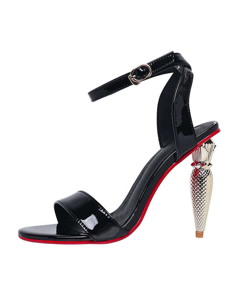 Purple Luxury Strap Bullet Heels Stiletto Sandals Vintage Shoes