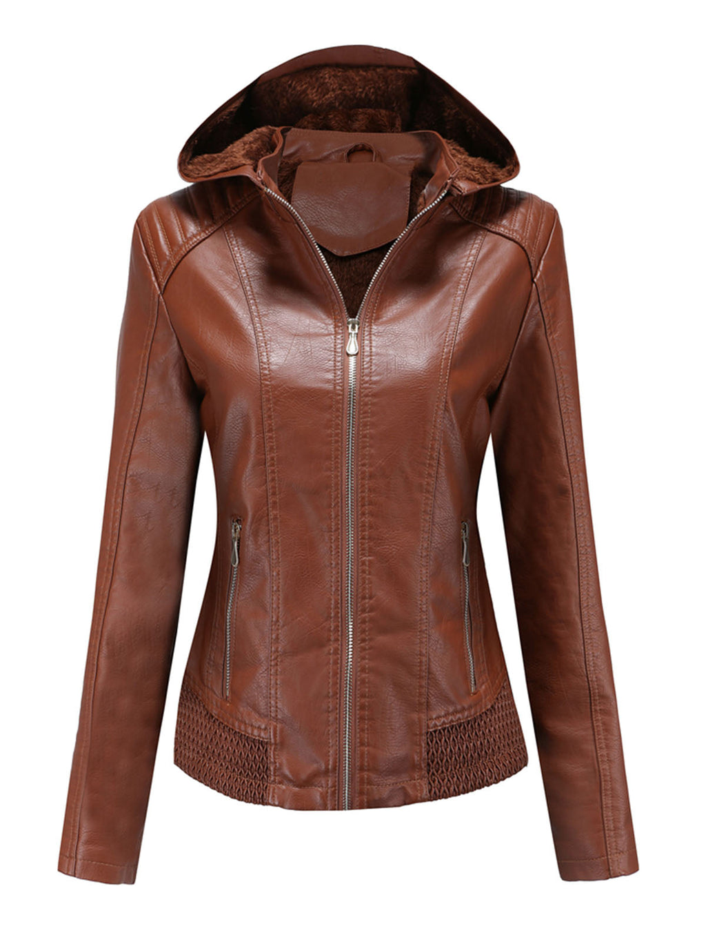 Street Winter Outfits Long Sleeve PU Leather