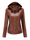 Street Winter Outfits Long Sleeve PU Leather