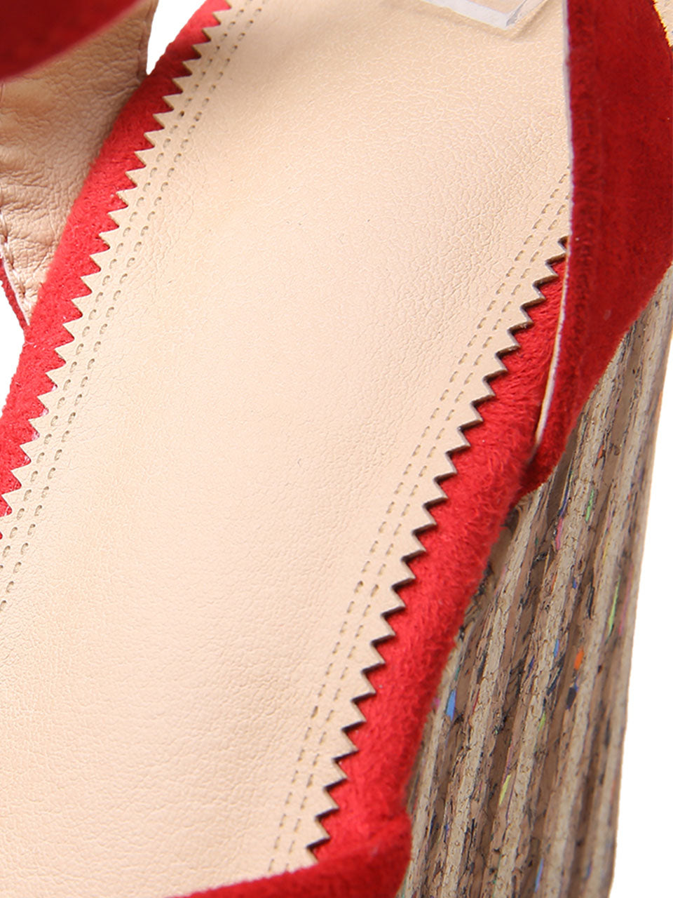 Open Toe Bow Wedge Heel Sandals Leather Vintage Shoes