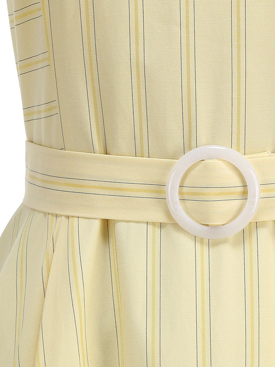 1950S Vertical Stripe Halter Vintage Dress