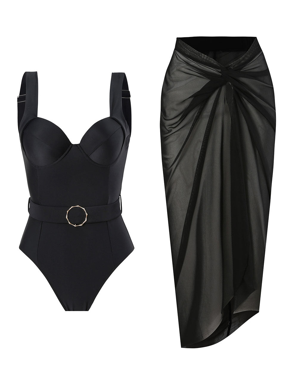 Dark Green Retro Style One Piece