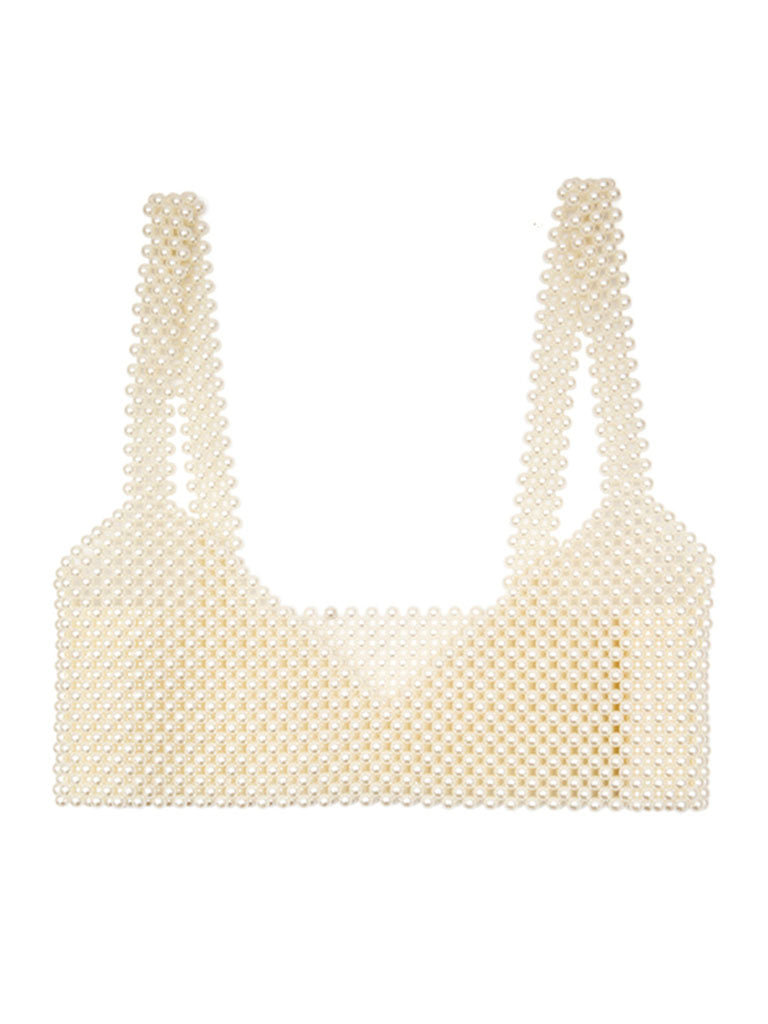 Vintage Pearl BodyChain Vest Top for Women
