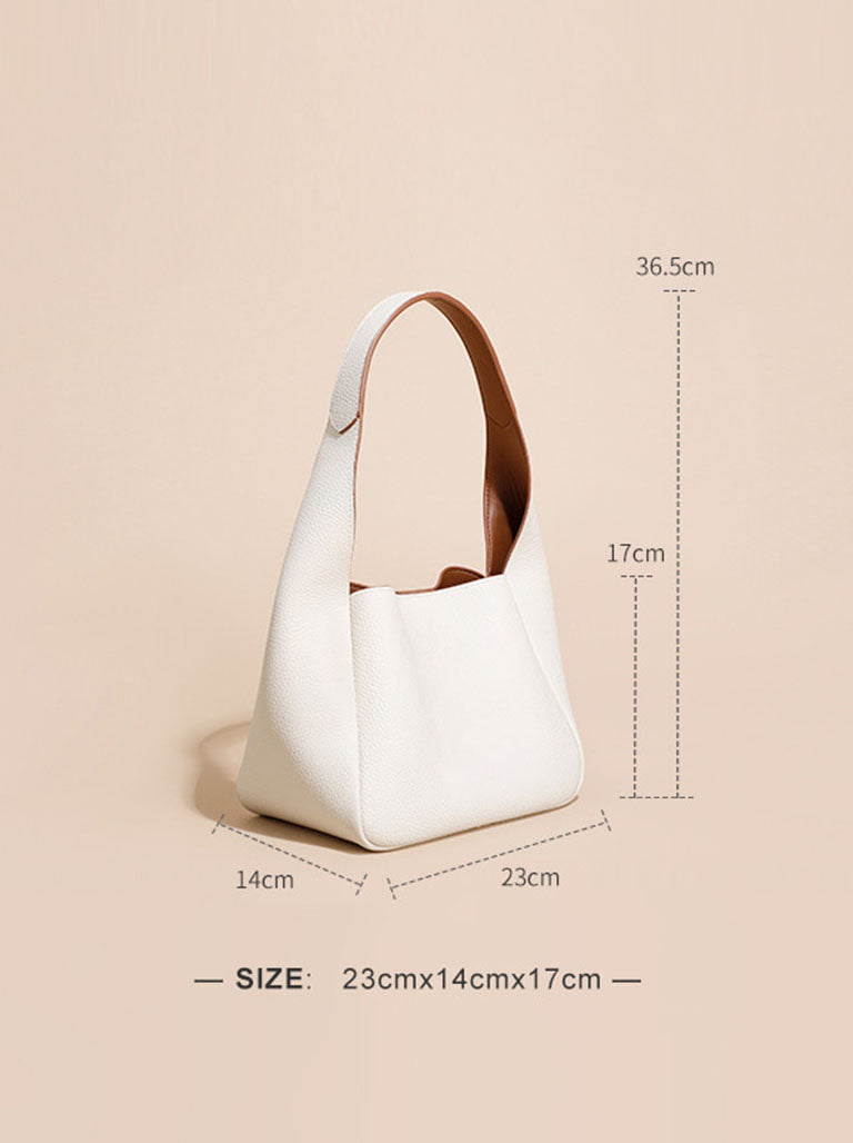 1950S Cowhide Lychee Grain Single Shoulder Bag Armpit Bag
