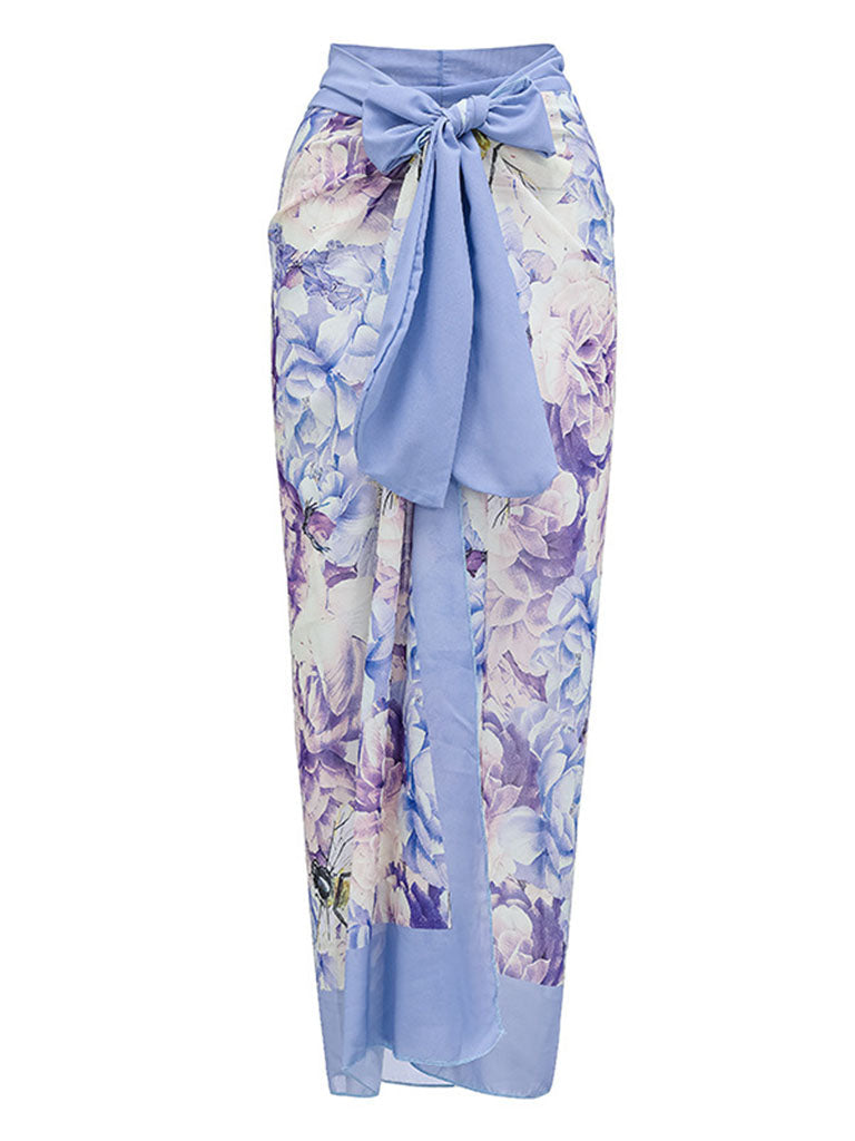 2PS Blue Flower One Piece