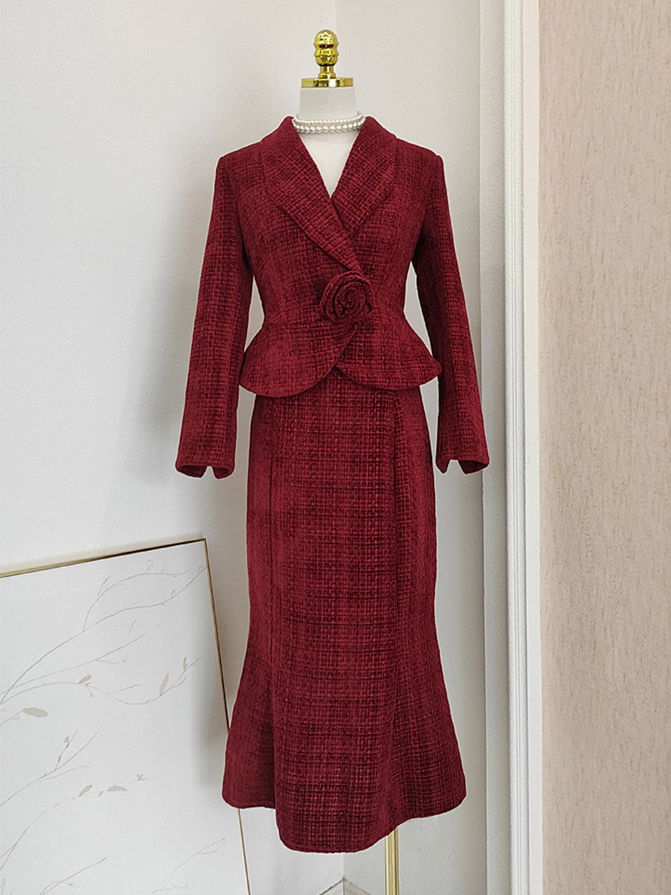 2PS Red Rose New Look Coat
