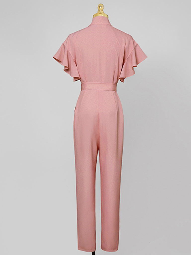 Pink Ruffles 1950S Vintage Jumpsuit