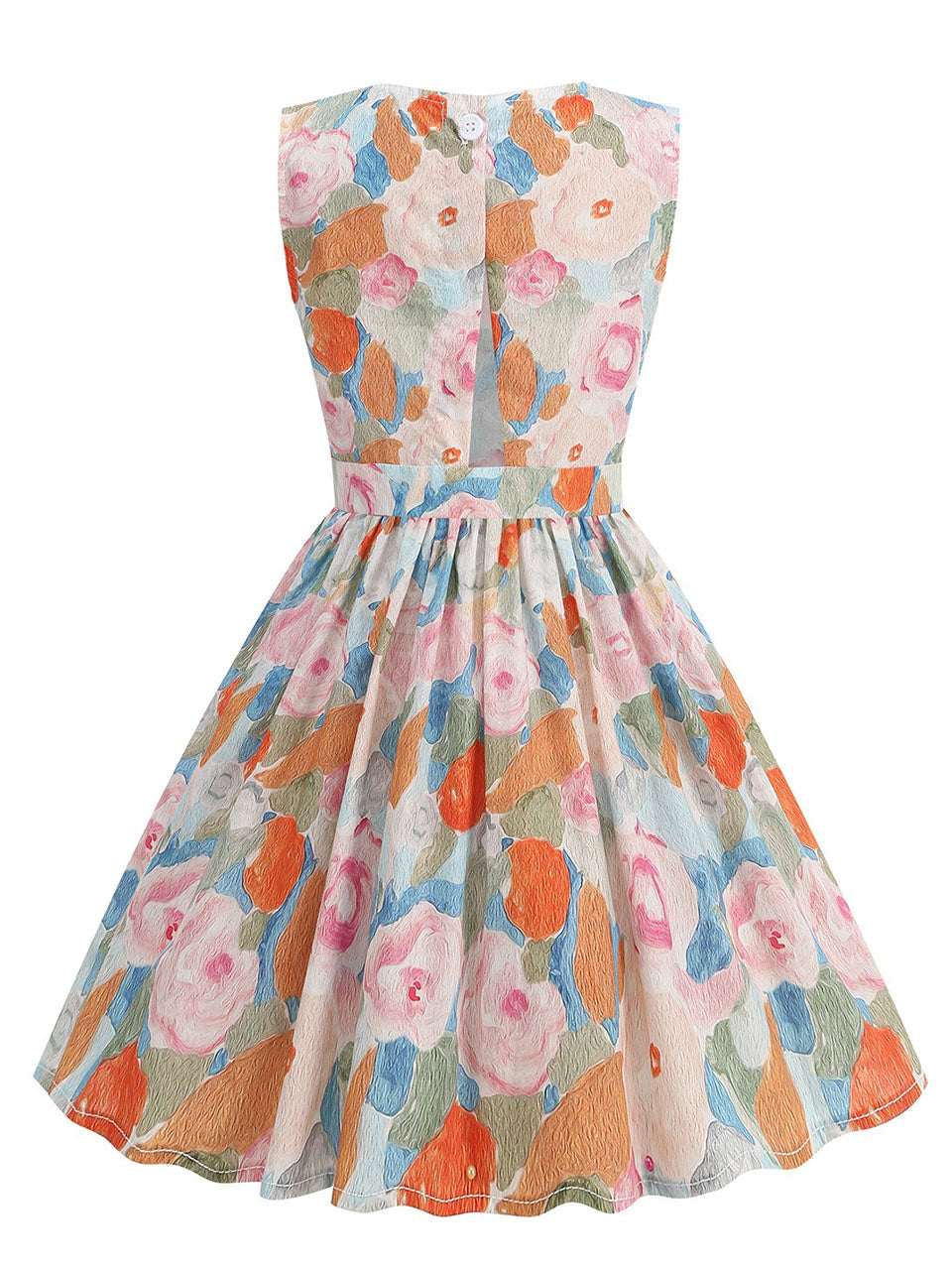 Kids Little Girls' Dress Floral 1950S Vintage Dress