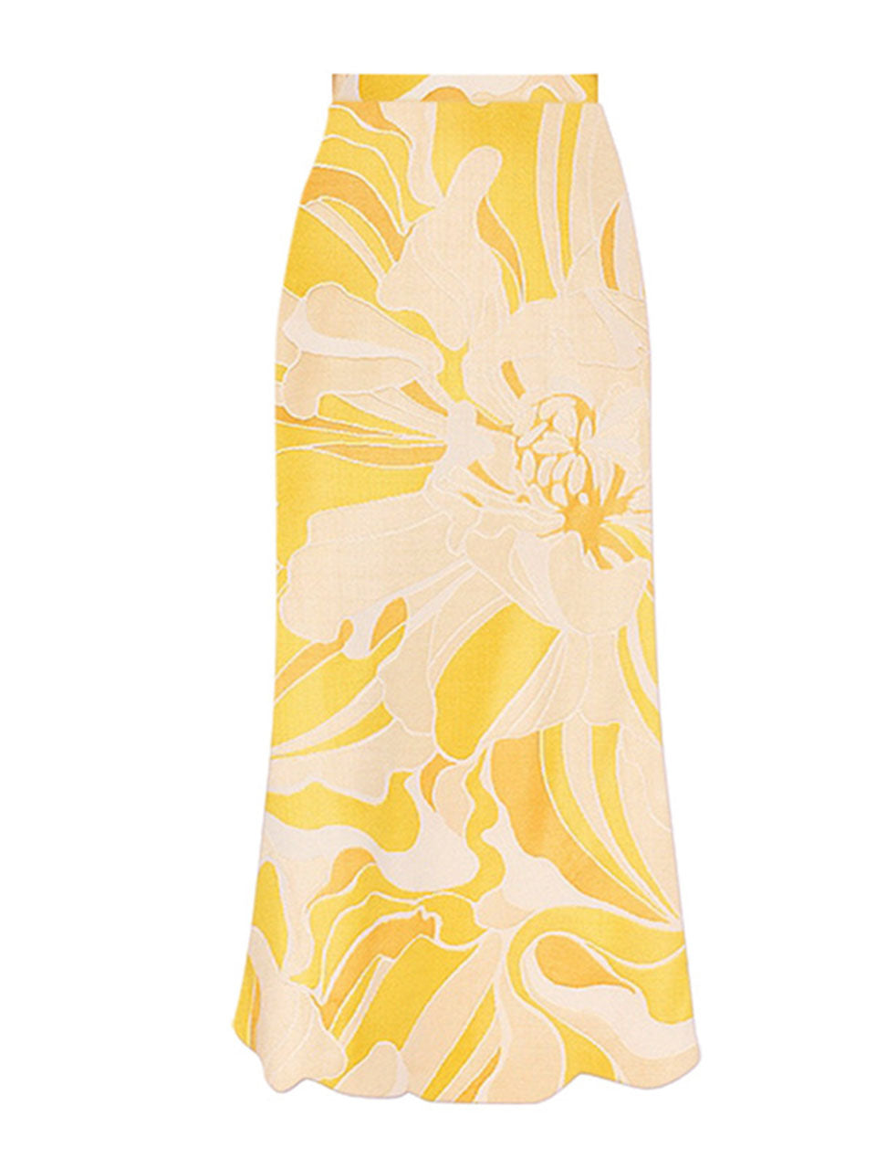 Yellow V Neck Flower One Piece