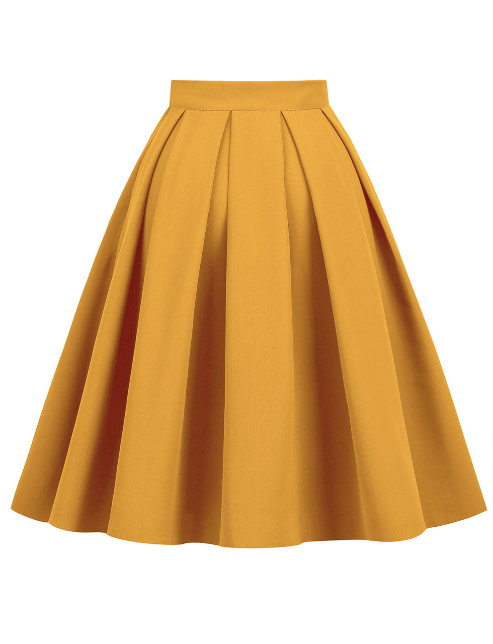 1950S Blue High Wasit Pleated Swing Vintage Skirt