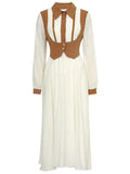 1950S Apricot Polka Dots Fake Two Piece