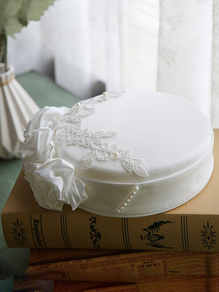 White 1950S Pillbox Hat