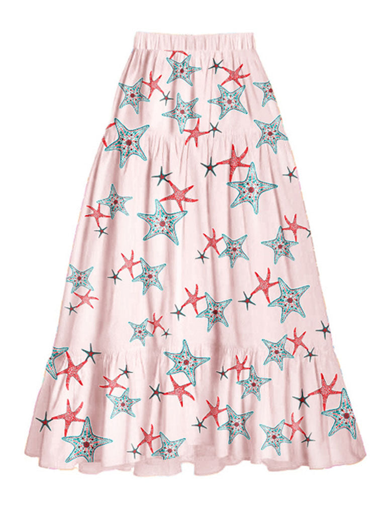 2PS Starfish Print One Piece