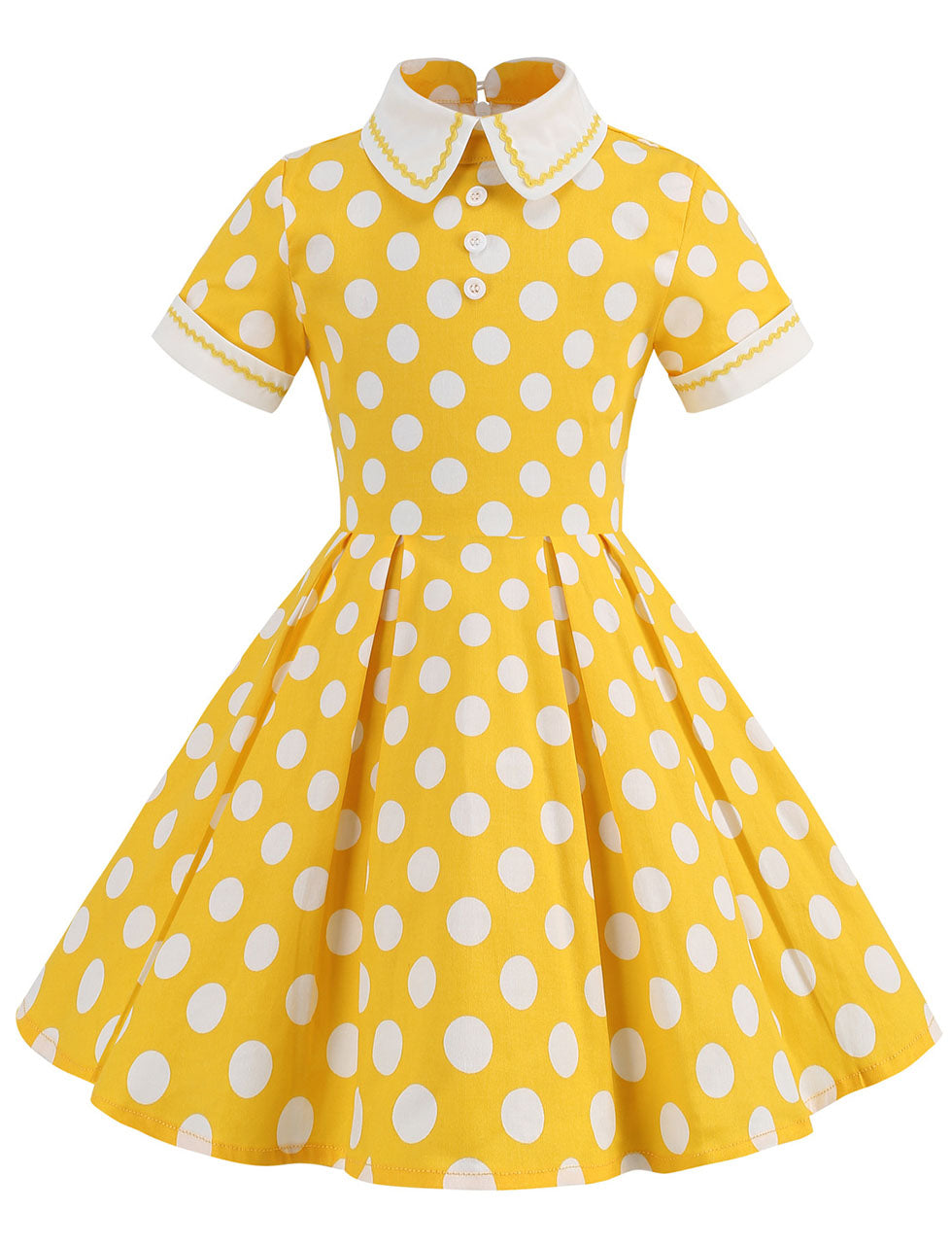 Kids Little Girls' Dress Polka Dots Peter Pan Collar 1950S Dress