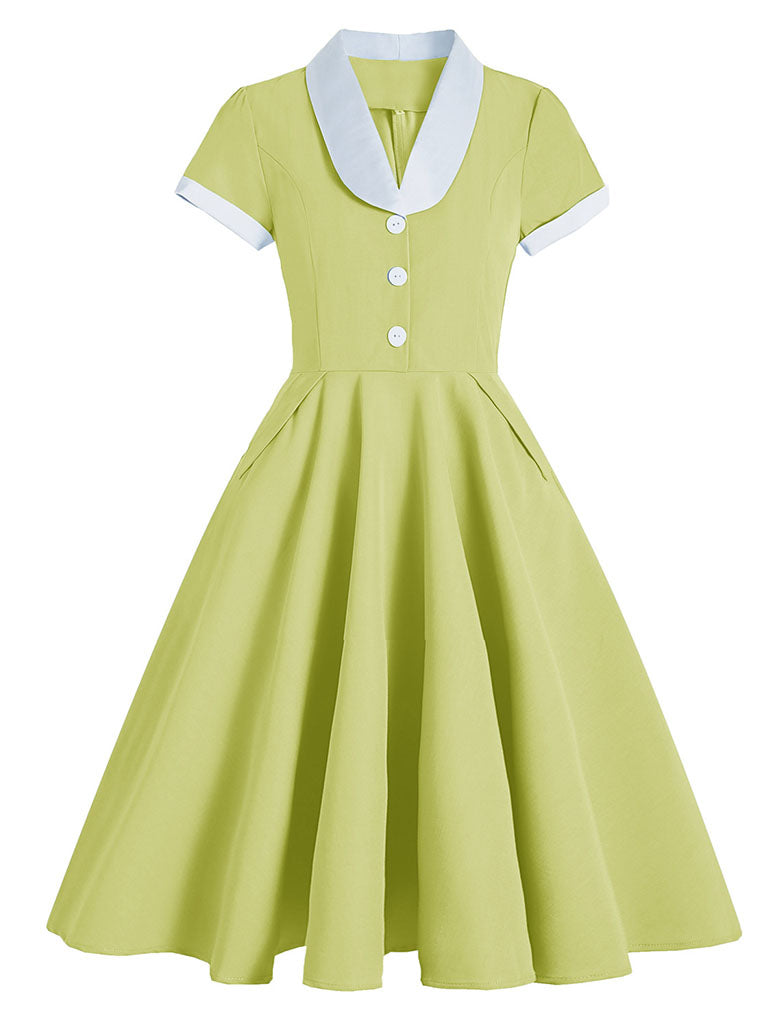 Tuxedo Collar 1950S Dress