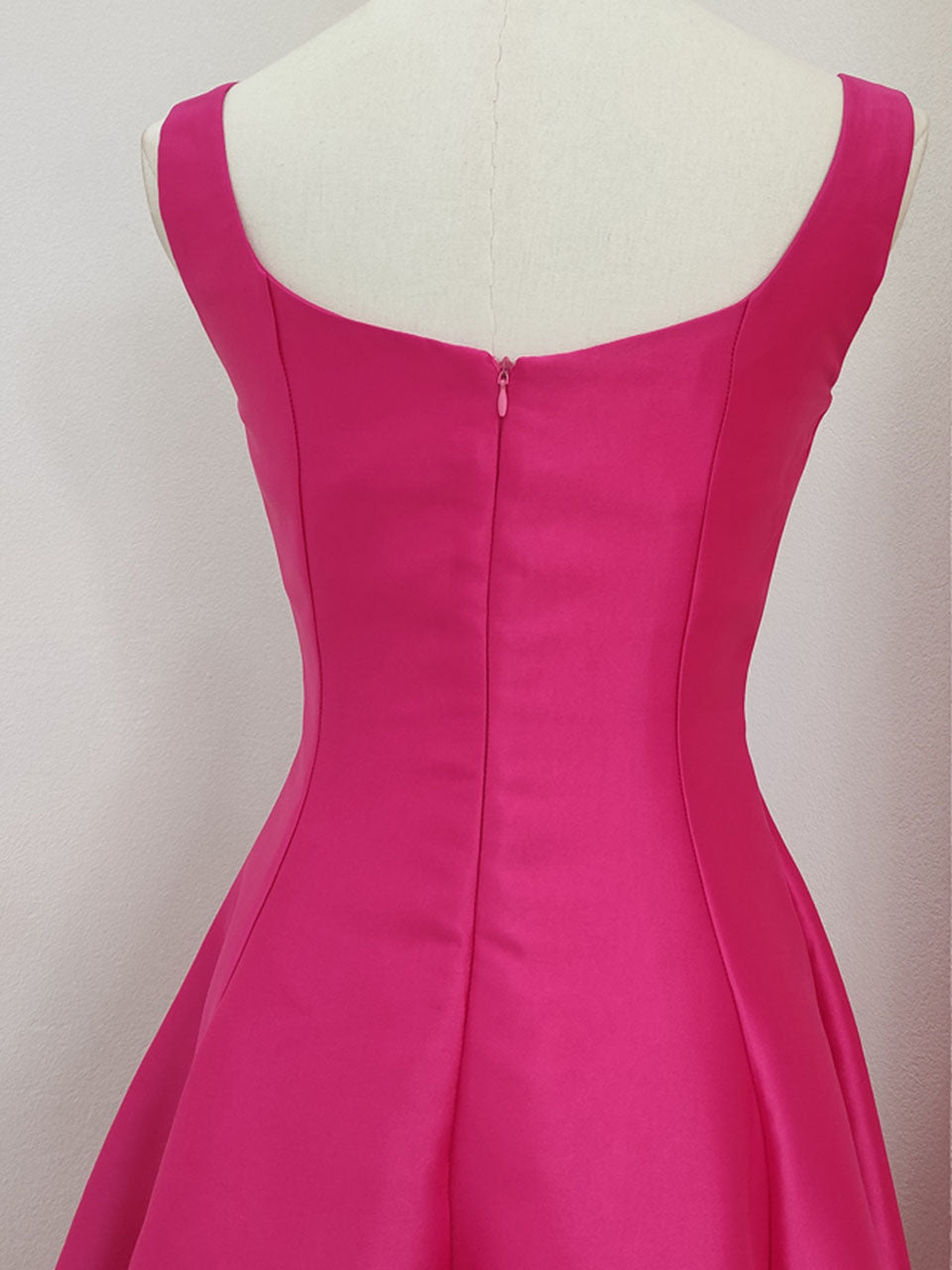 Rose Satin Sleeveless Classic 1950S Vintage Sweet Party Dress