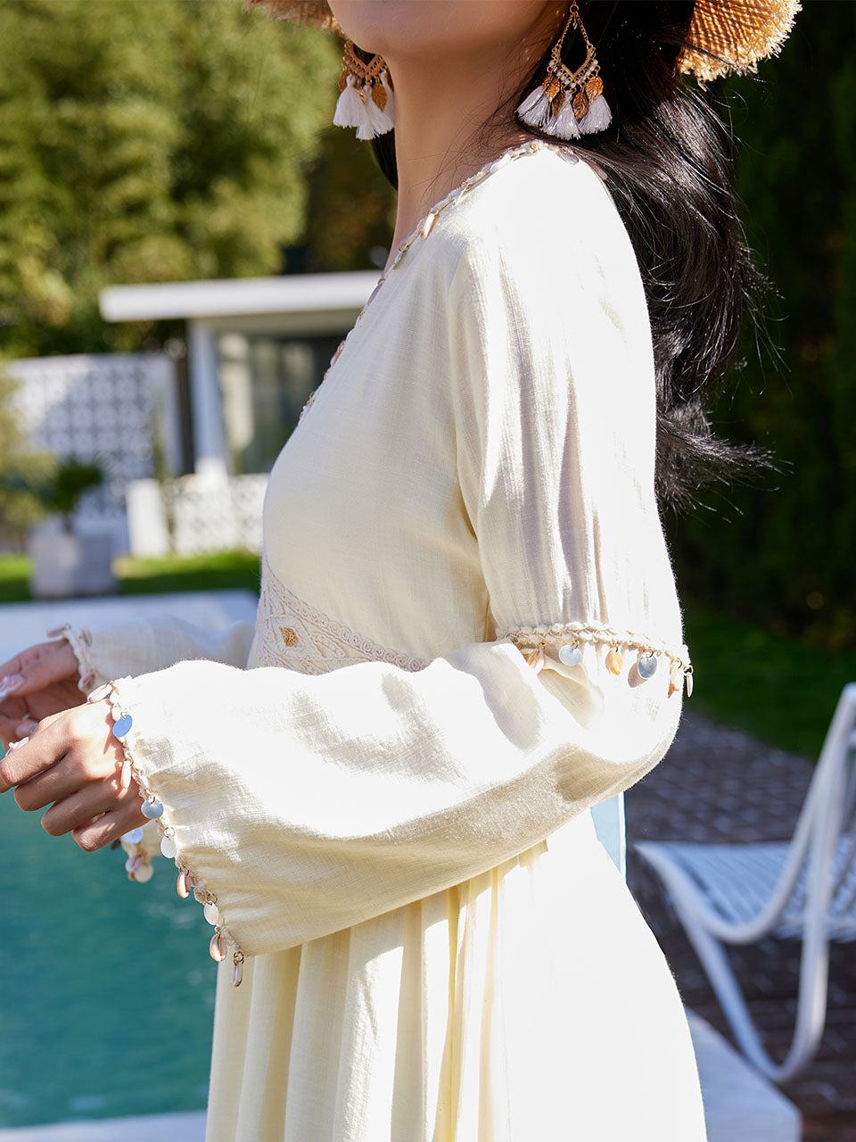 Bohemian Hollowed-out Tassel Scarf Shawl