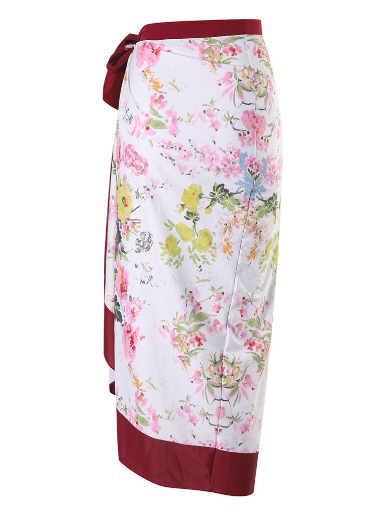 Floral Print Flower Strap One Piece