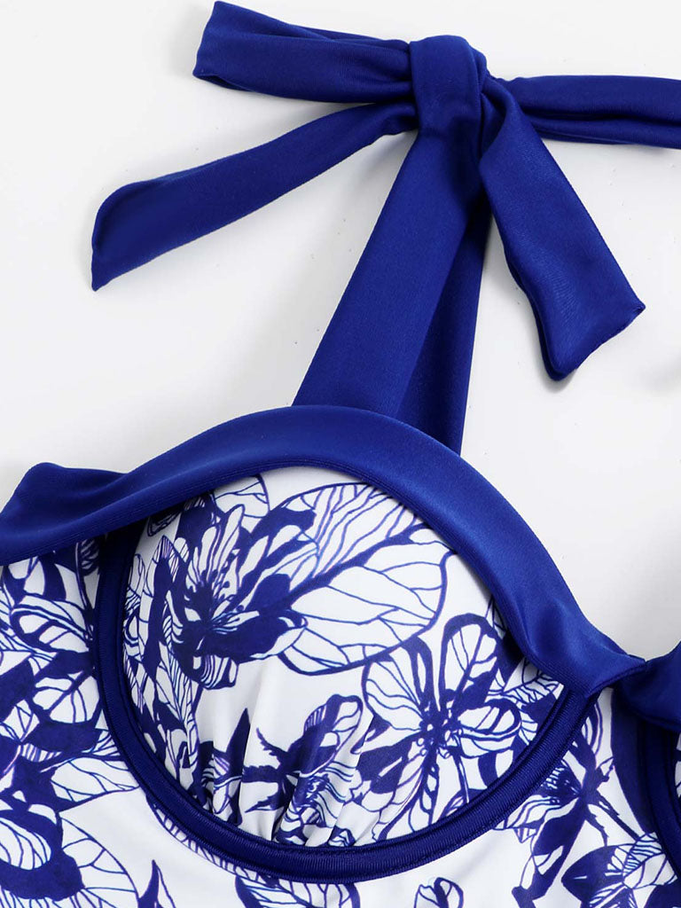 Animal Floral Print Strap One Piece