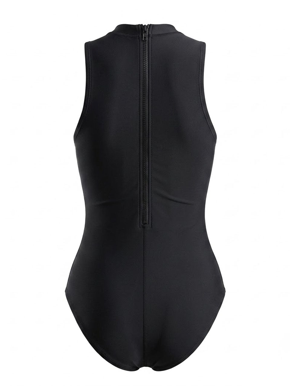 Classic Minimalist Black One-Piece Swimsuit
