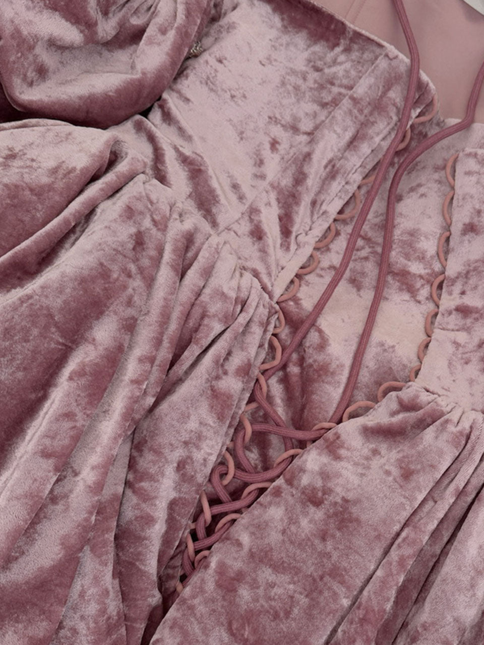 Luxurious Velvet Dusty Pink Strapless Tulip Hem Evening Gown