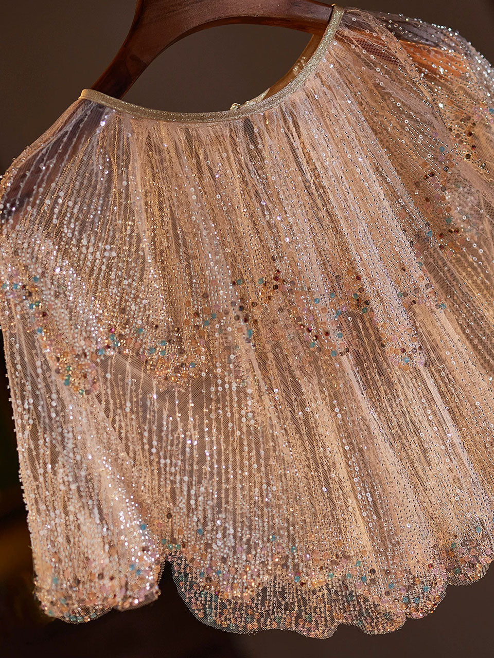 1920s Flapper Cape Great Gatsby Costume Sequined Shawl Glitter Shrug Evening Wedding Dress Wrap Cloak Women