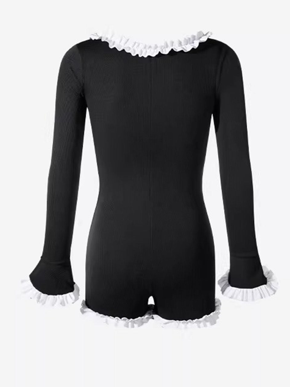 Black Lace U-Neck One Piece Vintage Swimsuit