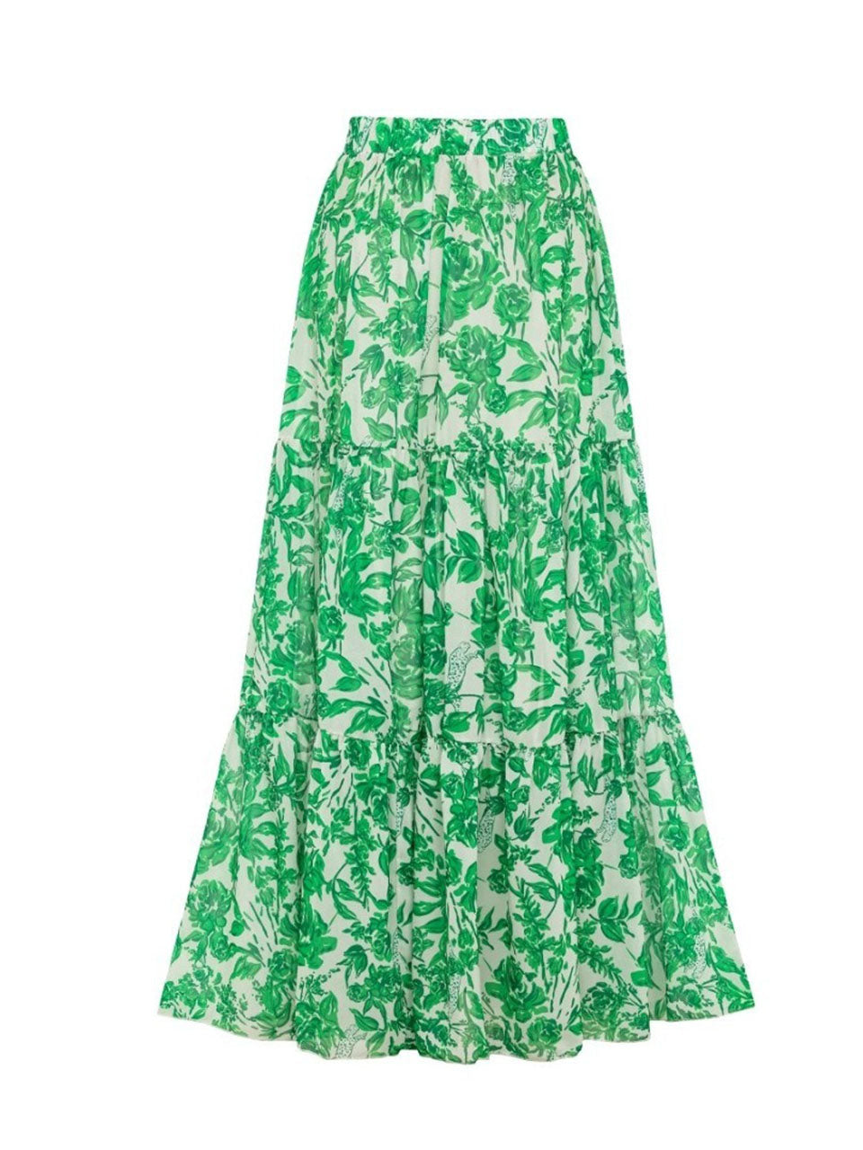 2PS Green Floral Halter One-Piece Swimsuit