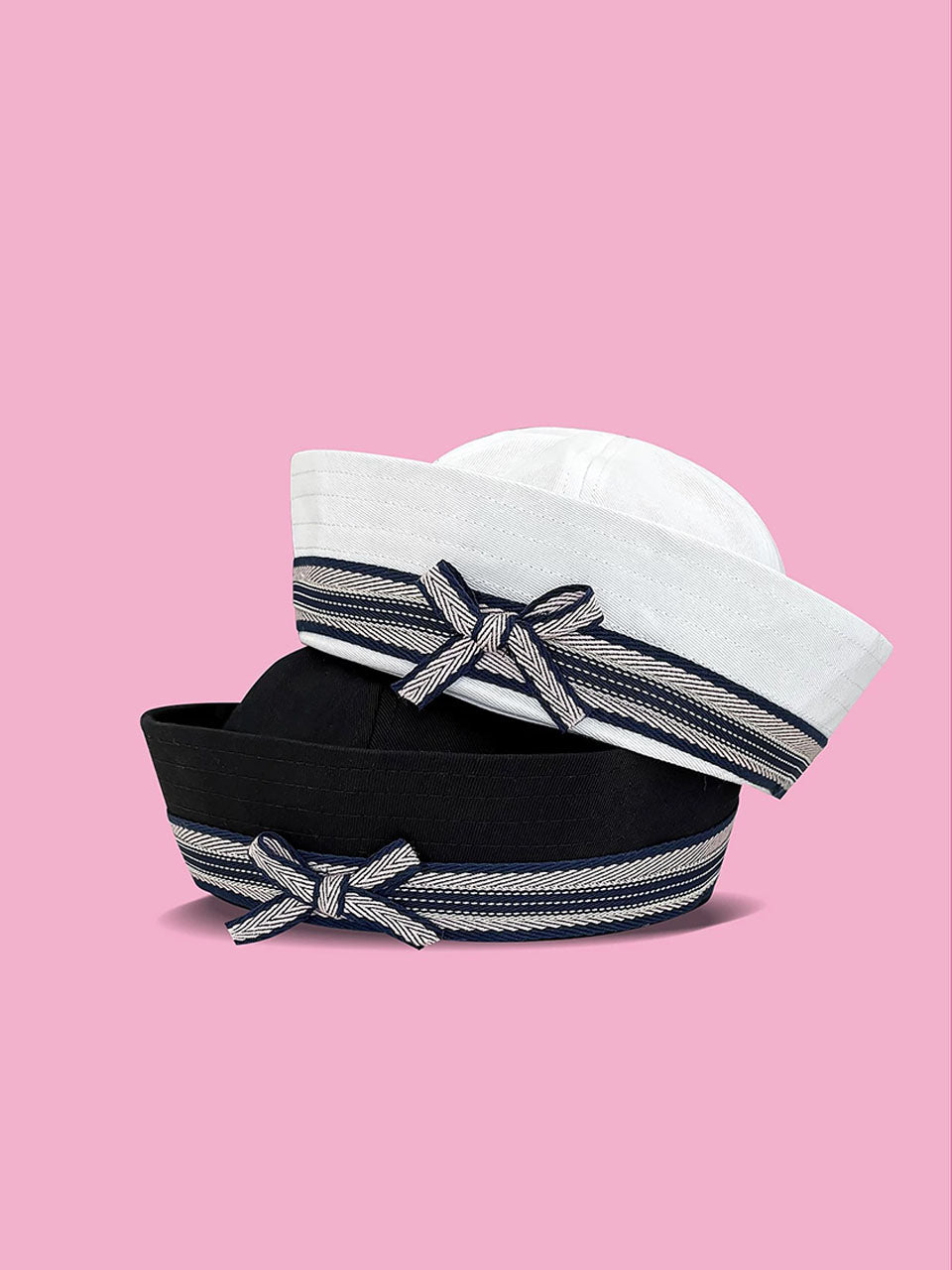 Retro White Canvas Salior Hat