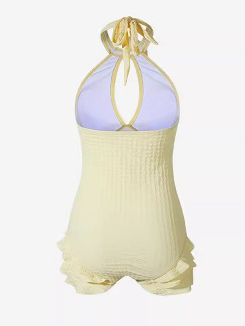 Purple Halter Flower One Piece Vintage Swimsuit